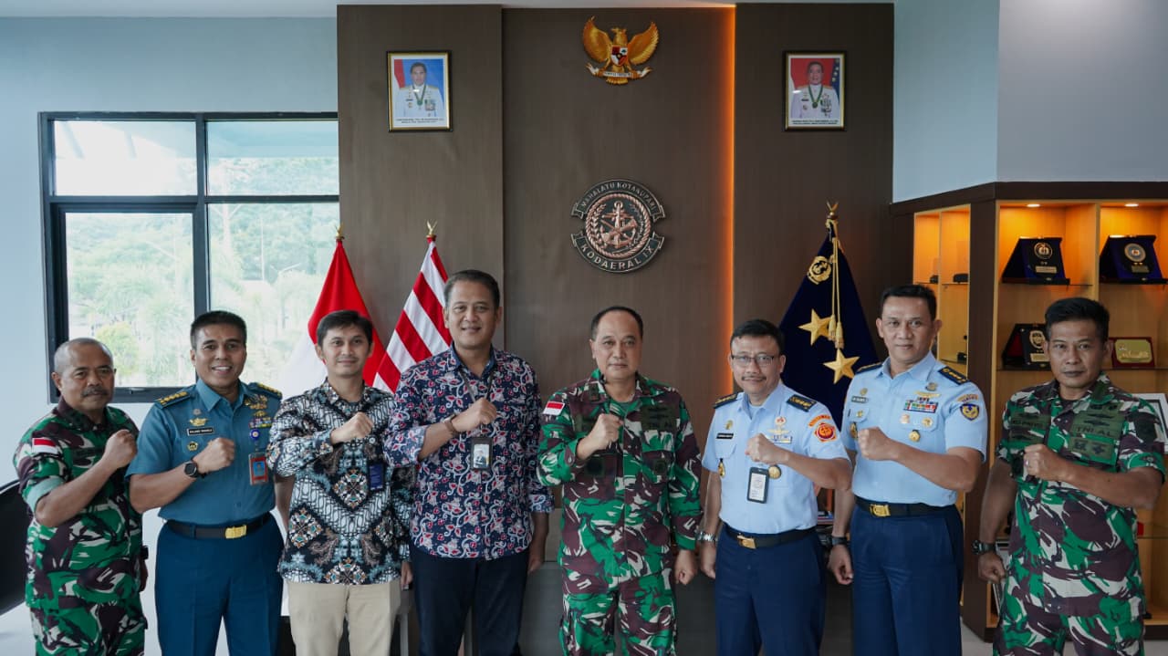 Komandan Kodaeral IX Terima Courtesy Call Tim Audit Itjen Kemhan