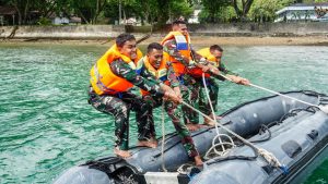 Halang Rintang Dilakukan Prajurit Satrol Kodaeral IX dalam Menjaga Kesiapsiagaan Operasi