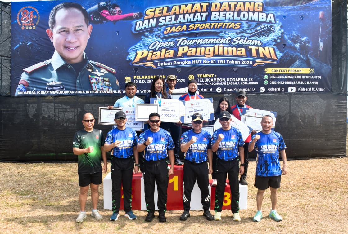 Kodaeral IX Tutup Kejuaraan Nasional Selam Piala Panglima TNI 2026